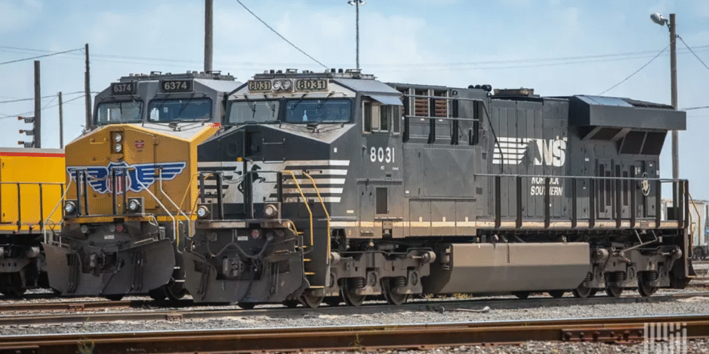 Union Pacific and Norfolk Southern Trains